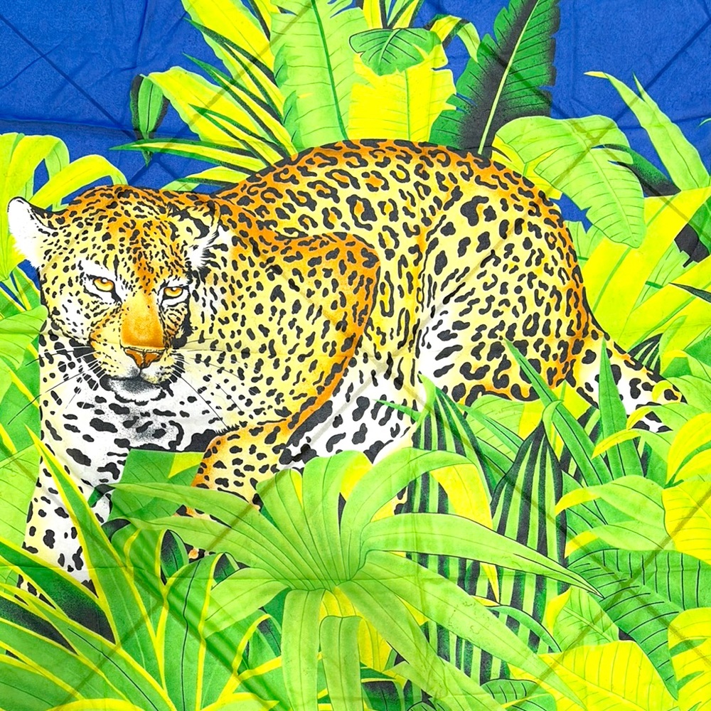 Vibrant Leopard Print Scarf made in Italy